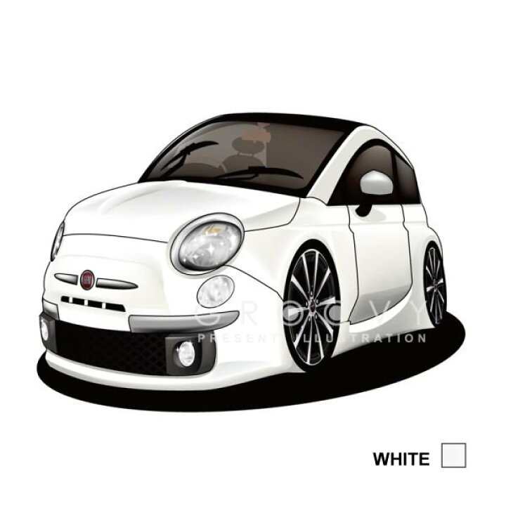 楽天市場 車好き プレゼント フィアット 500 車 イラスト 版高級フレーム グルービー Fiat Fiat 納車 祝い パーツ カスタム ギフト グッズ おしゃれ かっこいい アート アクセサリー Care Design 楽天市場店