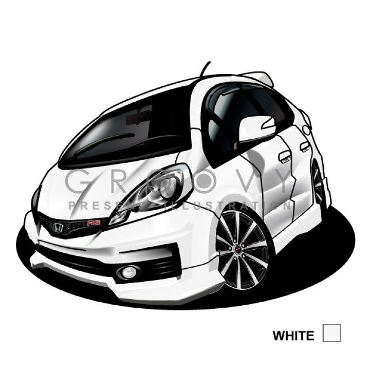 楽天市場 車好き プレゼント ホンダ フィット 2代目 中期rs 車 イラスト 2l版 グルービー Honda Honda Fit 納車 祝い パーツ カスタム ギフト グッズ おしゃれ かっこいい アート アクセサリー Care Design 楽天市場店