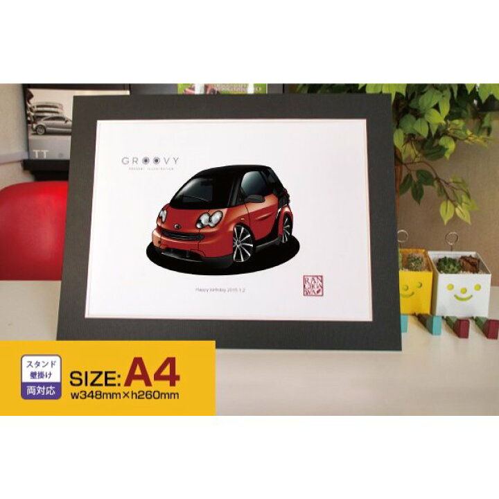 楽天市場 車好き プレゼント スマート 車 イラスト 版 グルービー Smart 納車 祝い パーツ カスタム ギフト グッズ おしゃれ かっこいい アート アクセサリー Care Design 楽天市場店