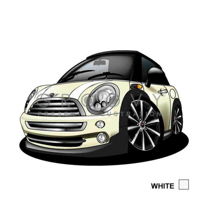 楽天市場 車好き プレゼント ミニ ミニクーパー タイプ４ 車 イラスト 2l版 グルービー Mini 納車 祝い パーツ カスタム ギフト グッズ おしゃれ かっこいい アート アクセサリー Care Design 楽天市場店