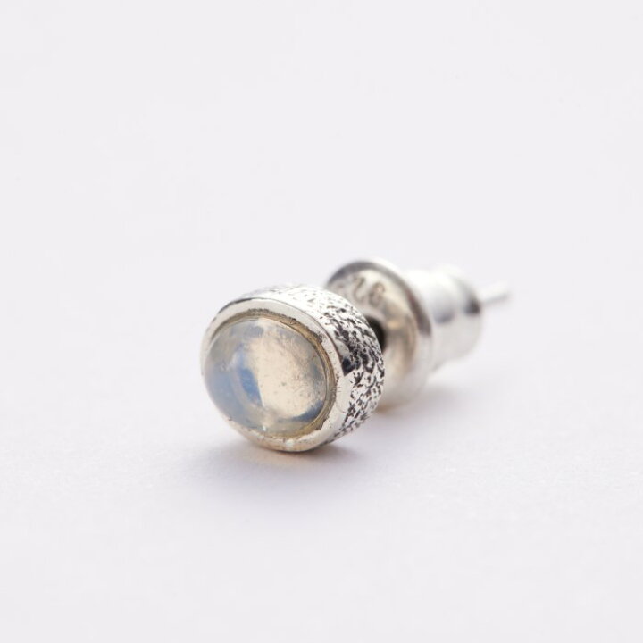 楽天市場】シルバー 925 ピアス 片耳 ホワイト オパール 天然石 