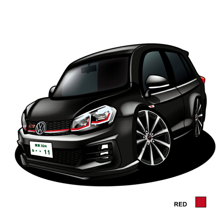 楽天市場 車好き プレゼント フォルクス ワーゲン Golf 7 5 車 イラスト 2l版 グルービー Volkswagen ゴルフ 納車 祝い パーツ カスタム ギフト グッズ おしゃれ かっこいい アート アクセサリー Care Design 楽天市場店
