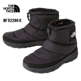 【送料無料】【THE NORTH FACE ザ・ノース・フェイス NF52280 KK】TNFブラック×TNFブラック(KK)ヌプシ ブーティ ウォータープルーフ ロゴ ショート（ユニセックス） 防寒 防水 撥水 ブーツ