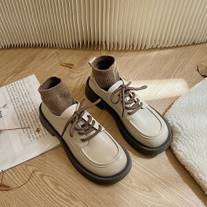 厚底ローファー レディース ローファー シンプル 厚底ローファー 厚底靴 革靴 丸トウ 黒 ブラック ベージュ 美脚 可愛い 原宿系 学生 通学 入学 卒業 コスプレシューズ COSPLAY コスプレ ライブ