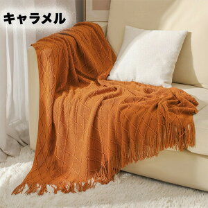 【25日限定10%OFFクーポン】ブランケット タオルケット 夏用 おしゃれ 大判 ひざ掛け 掛け毛布 ニット 北欧 フリンジ 毛布 マルチカバー シングル ベッドカバー ダブル 防寒 冷房対策 シーツ