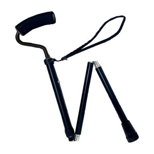 スワンネック型 折りたたみ杖 折り畳み杖 1本杖 フィット感 疲れにくい 痛くない 医学療法士おすすめ ウェルファン 009761