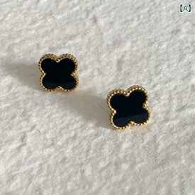 イヤースタッド ピアス 四つ葉 花 モチーフ 女性用 シンプル ファッション アクセサリー シルバー ゴールド スタッド イヤリング ジュエリー プレゼント 可 小ぶり ギフト