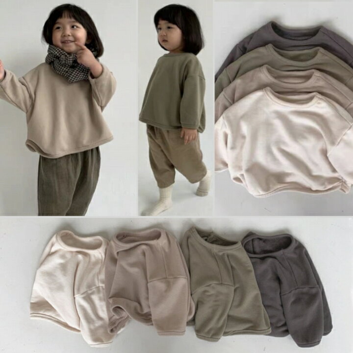 楽天市場 Berpy ベビー 裏ボアトレーナー 赤ちゃん 服 裏ボア 暖かい トップス 60 70 80 90サイズ ケアランド