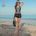 【MLXL即納タンキニ】2点セット 上下セット レディース タンクトップ ショートパンツ 体型カバー水着 ママ水着 20代 30代 40代 ぽっちゃり オトナ女子 大きいサイズ 可愛い お洒落 デコルテ エレガント セクシー お腹 お尻 太もも カバーアップ 露出控えめ リゾート