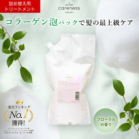 【定期便初回15%OFF】【公式】【詰め替え】ケアネス 美容室専売 トリートメント コラーゲン 美容液 泡 FF フルーティーフローラル 1000g ※ボトルなし 詰替 リフィル/レフィル ギフト インバス くせ毛 サロン専売品 ダメージケア 髪質改善 吊り下げ可
