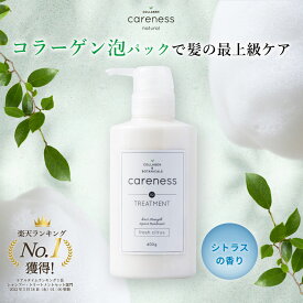 ケアネス 美容室専売 トリートメント 美容液 FC フレッシュシトラス 400g（careness）/ ギフト プレゼント 記念日 クリスマス 洗い流す 有効成分浸透 インバストリートメント キューティクル補修 くせ毛 改善 サロン専売品 ダメージケア 髪質改善 レビュークーポン対象