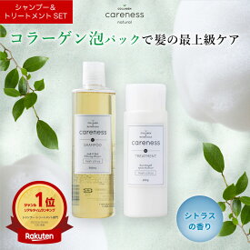 【公式】 楽天1位 ケアネス 美容室専売 シャンプー コラーゲン 美容液 タンパク質 FC フレッシュシトラス 300ml＆トリートメント フレッシュシトラス 200g セット(careness)