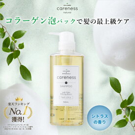 ケアネス 美容室専売 シャンプー コラーゲン 美容液 泡 FC フレッシュシトラス 500ml（careness）/ ギフト プレゼント 記念日 クリスマス メンズ兼用 ノンシリコン くせ毛 改善 サロン専売品 ダメージケア 頭皮に優しい 赤ちゃんも使える 髪質改善 レビュークーポン対象