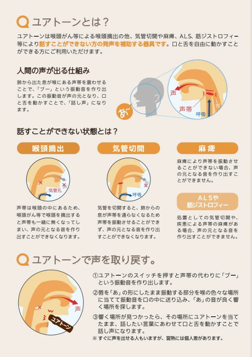 楽天市場】電気式人工喉頭 ユアトーン G-2モデル【日常生活用具給付  