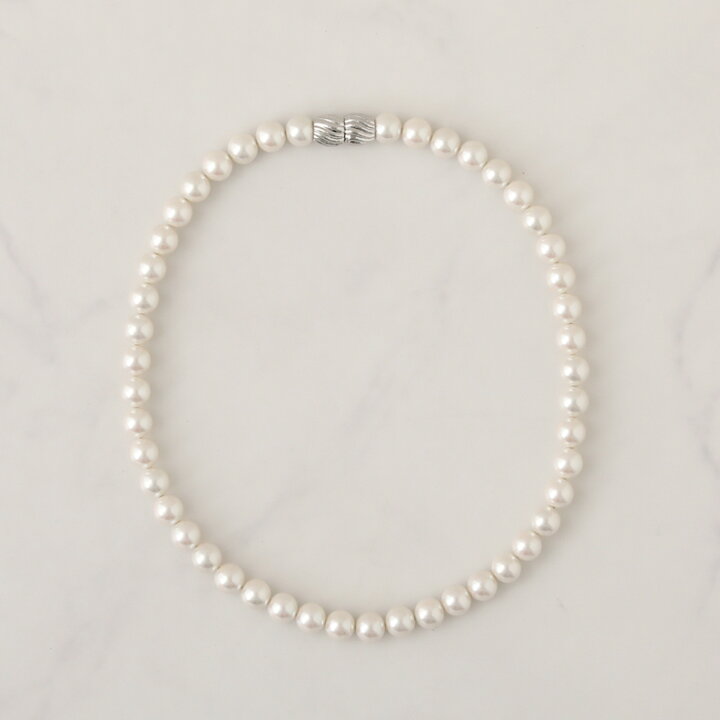 楽天市場 在庫限定半額セール 貝パールマグネット式ネックレス 日本製 Carette カレット ブラックフォーマル お葬式 結婚式 パーティー 冠婚葬祭 アクセサリー レディース １連 Carette 楽天市場店