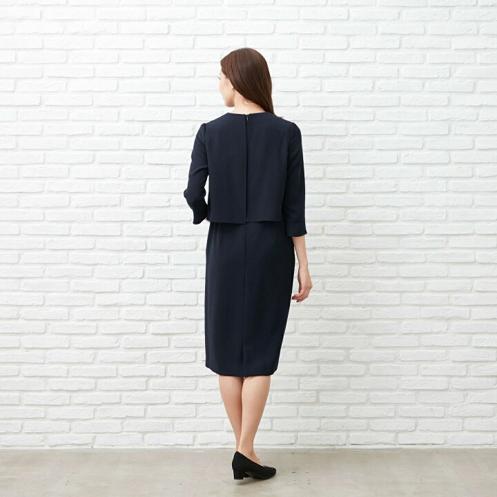 楽天市場 ご試着ok 洗えるフォーマルワンピ 感謝sale 5000円オフ 選べるデザインとブラック ネイビー 喪服 レディース ウォッシャブル 日本製 ワンピース 夏用 ゆったり 体型カバー 黒 紺 女性 お通夜 上品 送料無料 Carette 楽天市場店