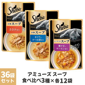 シーバ アミューズ 猫用 スープ 食べ比べ3種 36袋セット