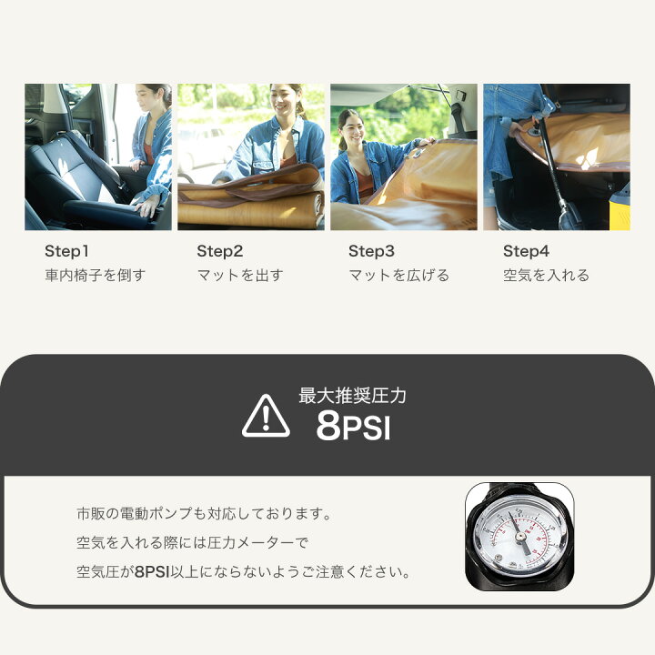 楽天市場】【1,000円OFFクーポン！4/10まで】車中泊キット エアベッド 