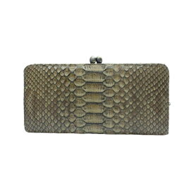 長財布 via doan ヴィアドアン ヘビ革 パイソンレザー アンティークパイソン ウロコ レディース 口金 がま口 おしゃれ 日本製 475