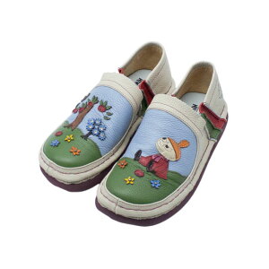 【月末限定777円OFFクーポン!セール】Estacion エスタシオン MOOMIN ムーミン スリッポン レディース 本革 4E 4cm コンフォート 22cm 25cm 春 夏 秋 冬 TGE625