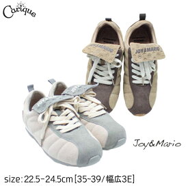 【500円OFFクーポン発行中！SALE19日19:59まで】Joy&Mario ジョイアンドマリオ スニーカー レディース レースアップ ラウンドトゥ ローヒール フラット底 3E相当 幅広 歩きやすい おしゃれ かっこいい かわいい スポーティー 73132w
