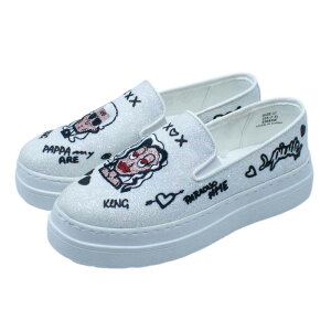 【月末限定777円OFFクーポン!セール】【2025秋冬新作】Joy&Mario ジョイアンドマリオ スリッポン レディース ラウンドトゥ フラットシューズ フラット底 厚底 キラキラ 刺? ポップ おしゃれ か