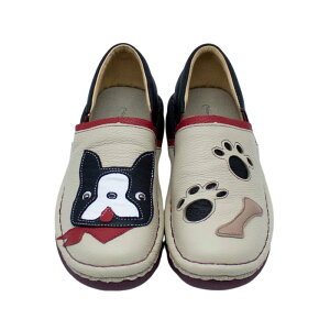 【月末限定777円OFFクーポン!セール】Estacion エスタシオン スリッポン レディース 本革 牛革 フレンチブルドッグ 幅広 4E相当 足に優しい 歩きやすい 痛くない コンフォート MSE216