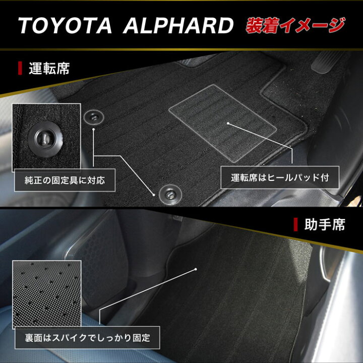 楽天市場】トヨタ アルファード ALPHARD フロアマット ステップマット 