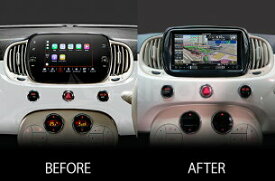 【TRIPOD/トライポッド】【F500-05BK2-CAN】FIAT・フィアット500 / ABARTH・アバルト595 ナビ取付キット純正7inch Uconnect専用（USB×2タイプ専用））