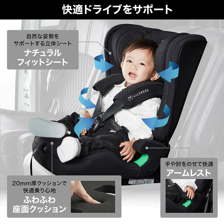 楽天市場】エールべべ ジュニアシート R129 ISOFIX CF236 エールベベ 