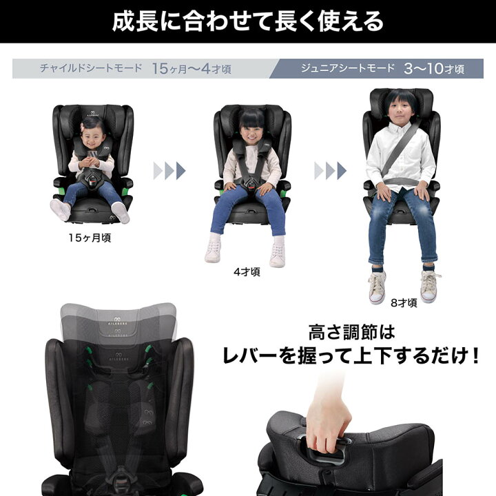 楽天市場】エールべべ ジュニアシート R129 ISOFIX CF236 エールベベ 