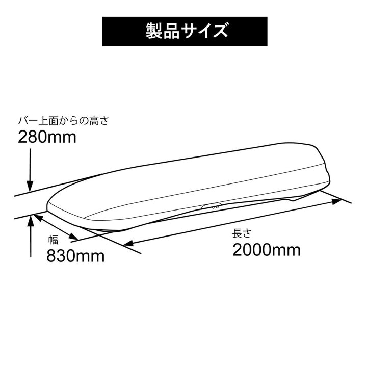 楽天市場】車 ルーフボックス BRQ55WH イノールーフボックス55 