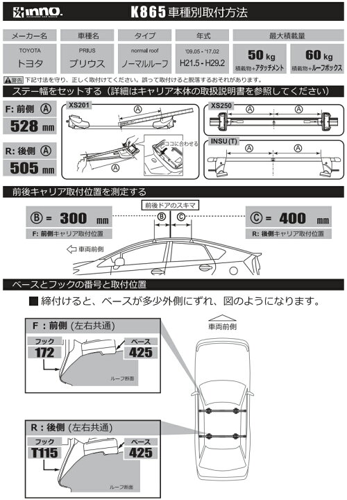 楽天市場】トヨタ プリウス 30 H21.5〜H29.2 ZVW3#系 ノーマルルーフ 