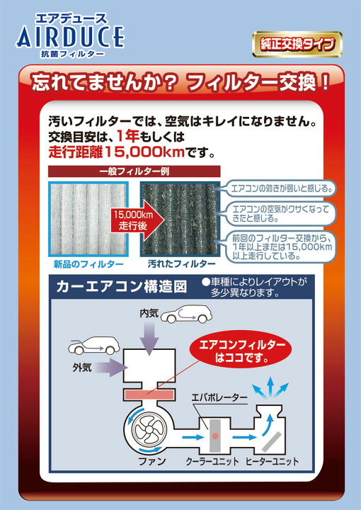 楽天市場 カーメイト 車 エアコンフィルター 交換 Fd106d エアデュース 脱臭フィルター 強力脱臭 防塵 花粉 チリ ホコリ カビ胞子 火山灰 タバコ臭 排ガス臭 カビ臭 Carmate カーメイト 公式オンラインストア