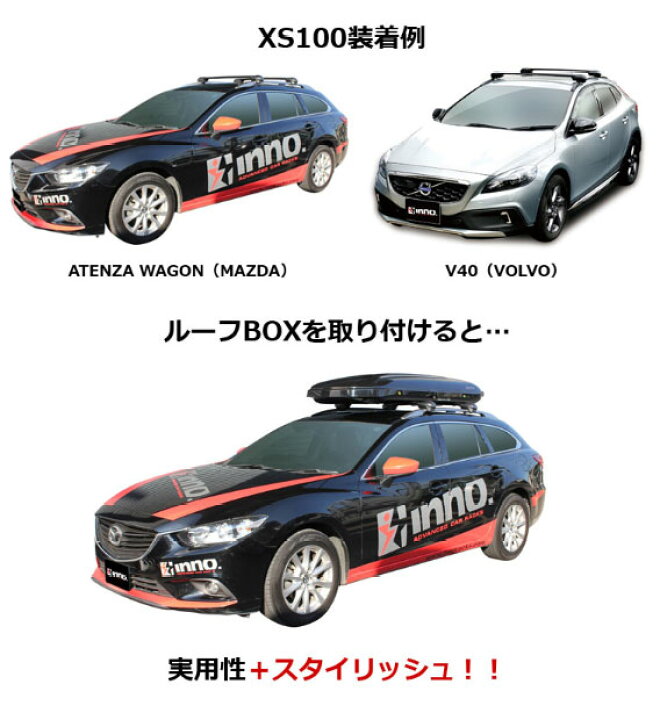 楽天市場】INNO（イノー）ベースキャリア エアロベース カーメイト 