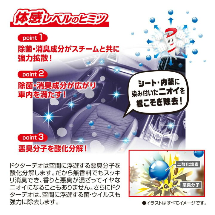 楽天市場 消臭剤 車 カーメイト D219 ドクターデオ スチームタイプ 浸透 無香 安定化二酸化塩素 Carmate カーメイト 公式オンラインストア