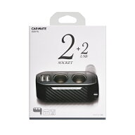 シガーソケット 2連 usb DZ270 ソケット 2連ダイレクト 2USB 2.4A カーボン調 シガーソケット 2連 usb 増…