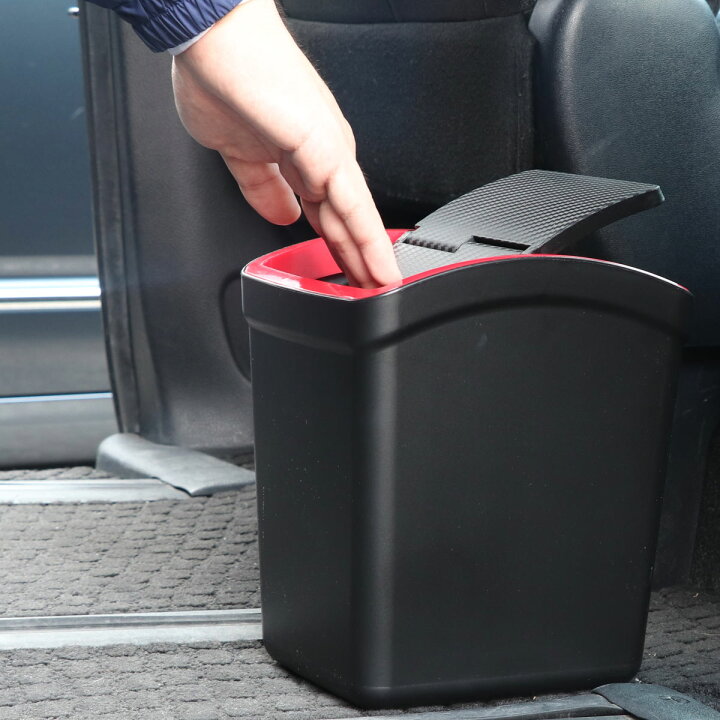 楽天市場 ゴミ箱 車 カーメイト Dz367 おもり付ゴミ箱 L カーボン調 レッド 転倒防止のおもり付 車用 車載ごみ箱 ふた付き 収納 Carmate カーメイト 公式オンラインストア