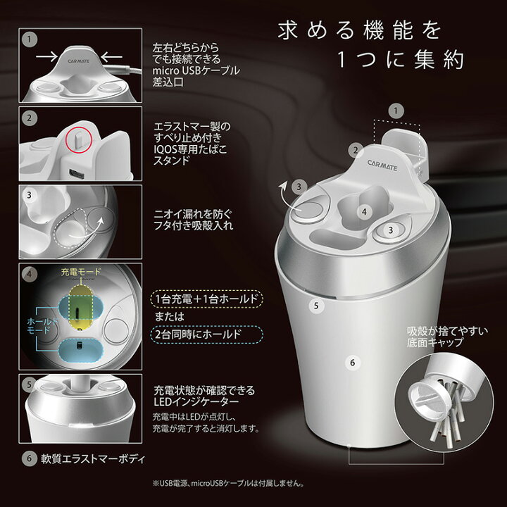 楽天市場】カーメイト DZ516 Z IQOS3 MULTI 専用スタンド ホワイト  