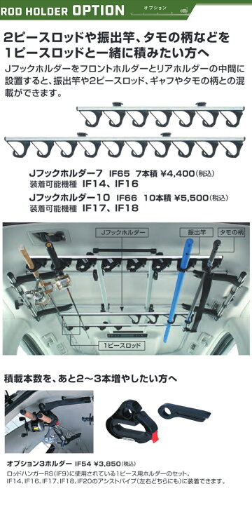 楽天市場】車 ロッドホルダー カーメイト IF65 Jフックホルダー7 inno  