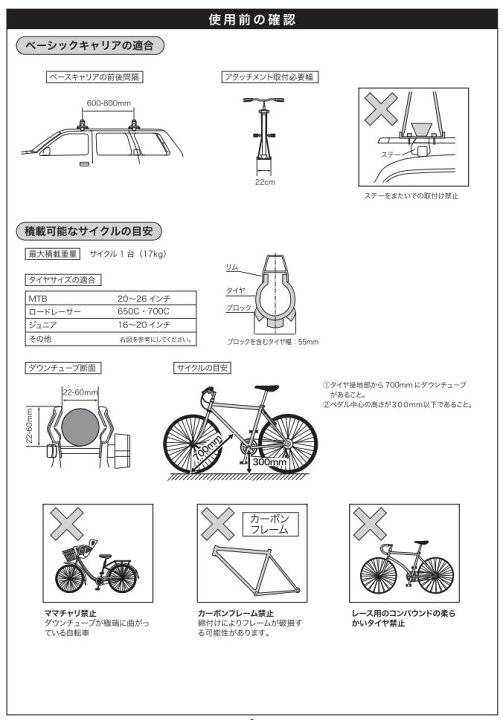 楽天市場】INNO IN385 サイクルアタッチメントST ルーフキャリア  