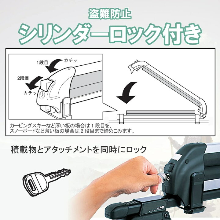 楽天市場】キャリア 冬 inno スキー スノーボード 車載キャリア ルーフ 