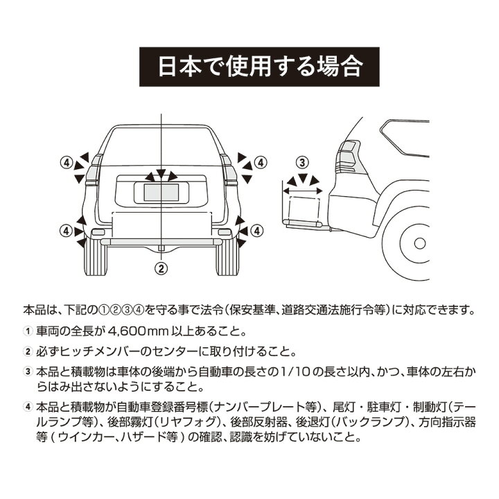 楽天市場】車 キャリア カーメイト イノー IOP57 INA530用ヒッチ  