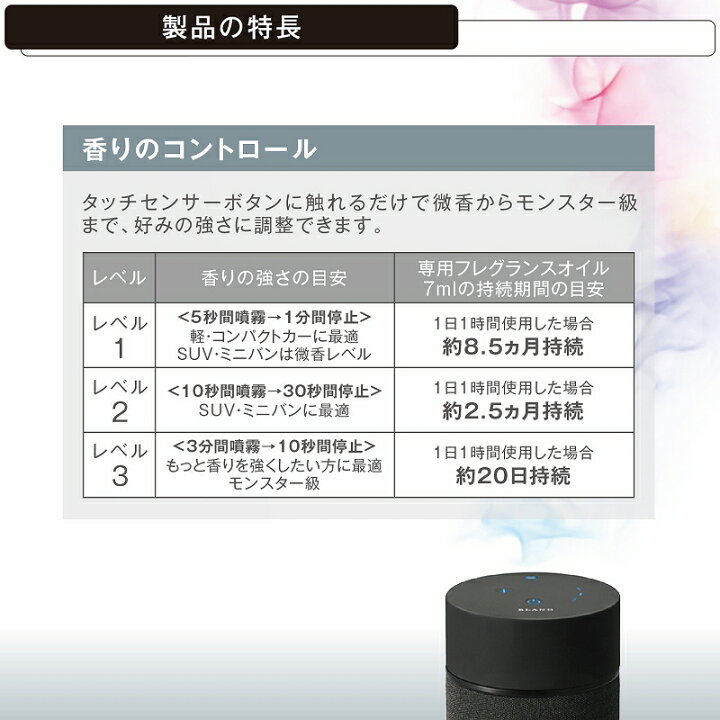 楽天市場 在庫無くなり次第販売終了 ブラング 噴霧式フレグランス ディフューザー ブラック L カーメイト 車 芳香剤 香り 調節 Blang Carmate R80 カーメイト 公式オンラインストア
