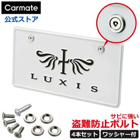 ナンバープレート ボルト 特殊形状ボルト 錆に強い ステンレス製 カーメイト LS422 セキュリティボルト フラット 2　ナンバープレートの盗難防止に最適　 carmate (R80)