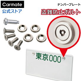 ナンバープレート ボルト 特殊形状ボルト 錆に強い ステンレス製 カーメイト LS422 セキュリティボルト フラット 2　ナンバープレートの盗難防止に最適　 carmate (R80)