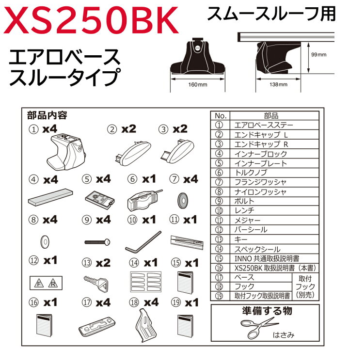 楽天市場】INNO（イノー）ベースキャリア エアロベース カーメイト 