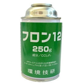 エアコン クーラーガス R12 250g缶 カーエアコン用冷媒 環境技研