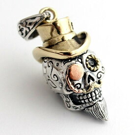 スカル メキシカンスカル ペンダント goodvibrations グッドバイブレーション ドクロ ガイコツ シルクハット (ペンダントトップのみ) ネックレス メンズ レディース シルバー925 アクセサリー シルバーペンダント プレゼント ギフト お守り 誕生日 記念日 人気