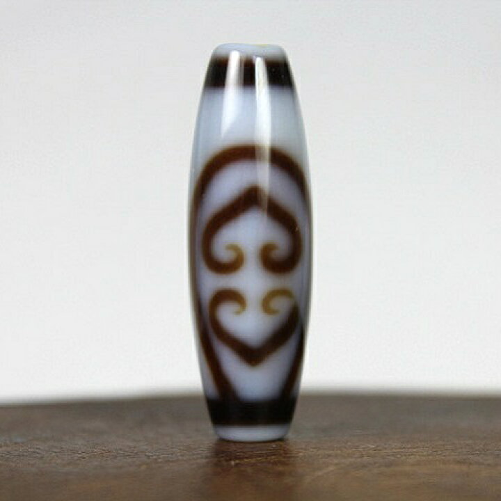 楽天市場】天珠 双心金剛杵天珠 白 38×12mm ☆ 困難克服 